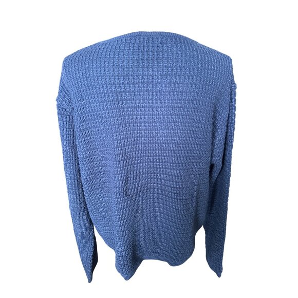 Prettygarden Navy Cardigan Long Sleeve Button Down Sweater Pockets Acrylic XL - Picture 3 of 5